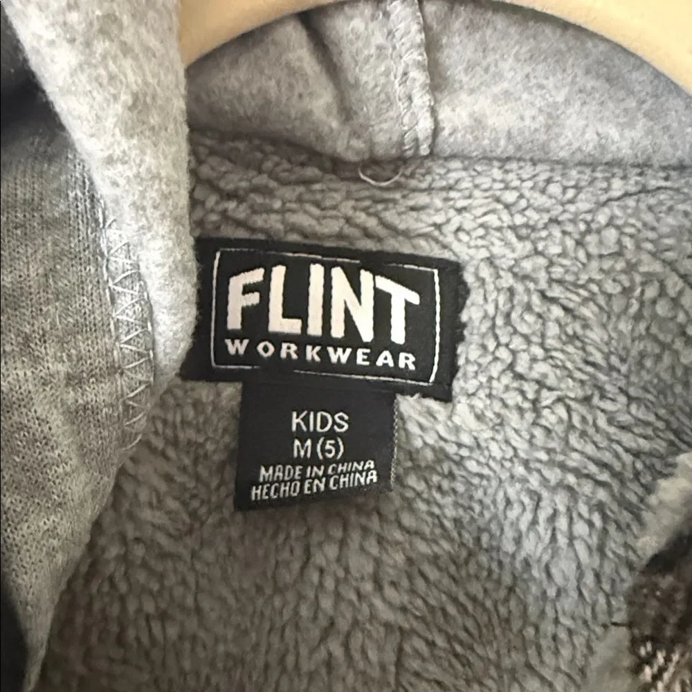 Flint Black and Gray Plaid Jacket with Hood kids M(5)